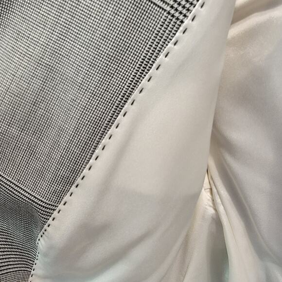 Escada Blazer US 10 Forest Glen Check Plaid Tailored Nipped Waist EU 42 - Picture 6 of 7